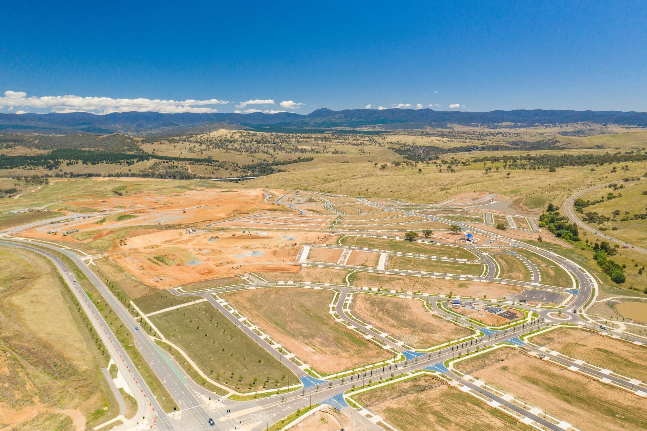 Aerial view of rural subdivision