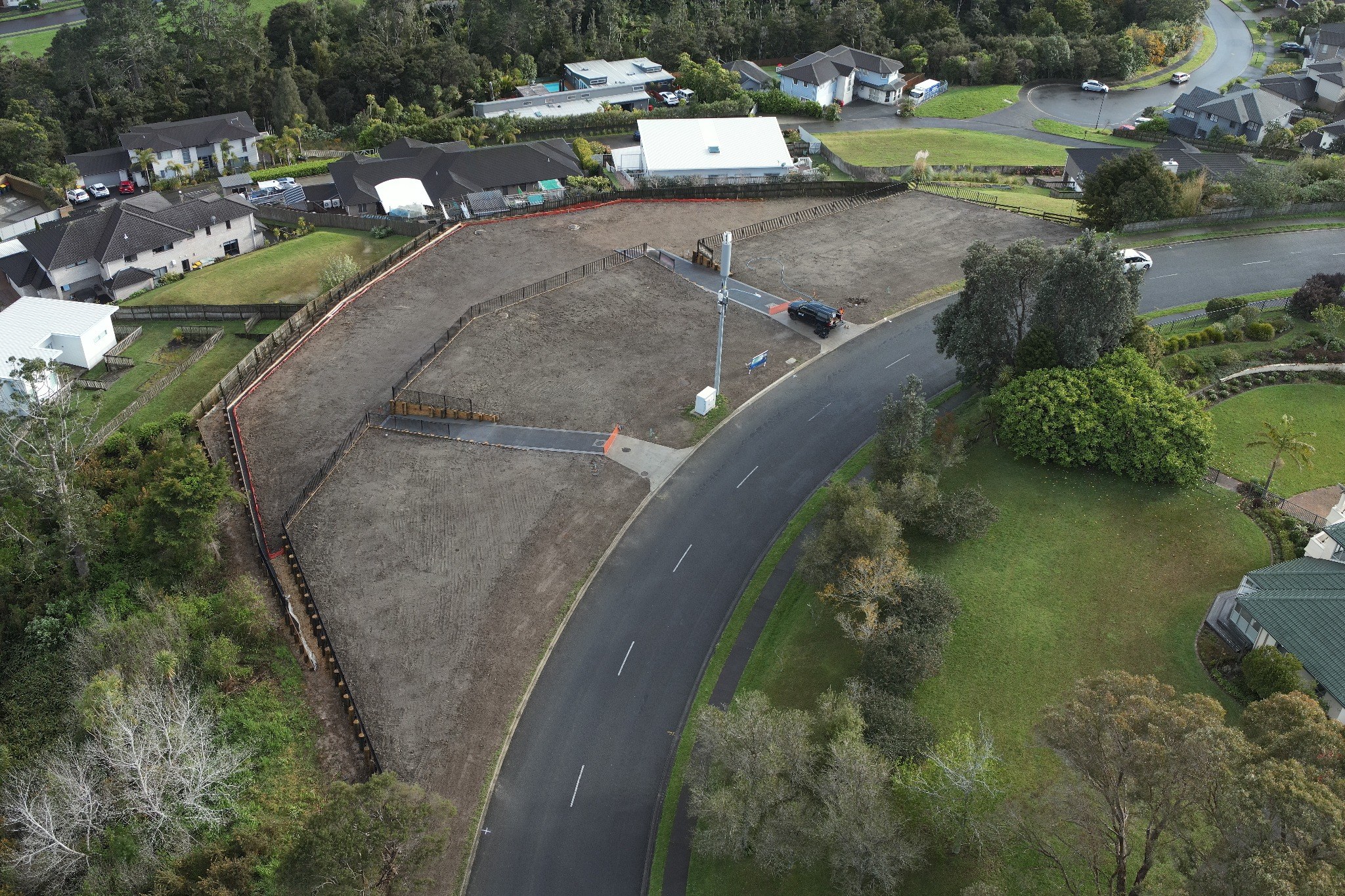 Aerial view of the Schnapper Rock development on Auckland’s North Shore